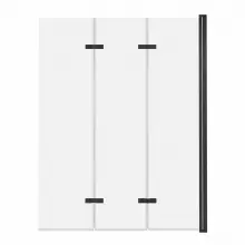 Parawan nawannowy 3-panelowy składany SAJNO 100cm czarny - AD Naturalnie